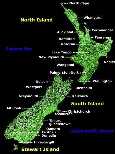 New Zealand Clickable Map